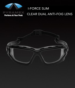 Pyramex I-Force Slim Clear Dual Anti-Fog Lens Safety Glasses